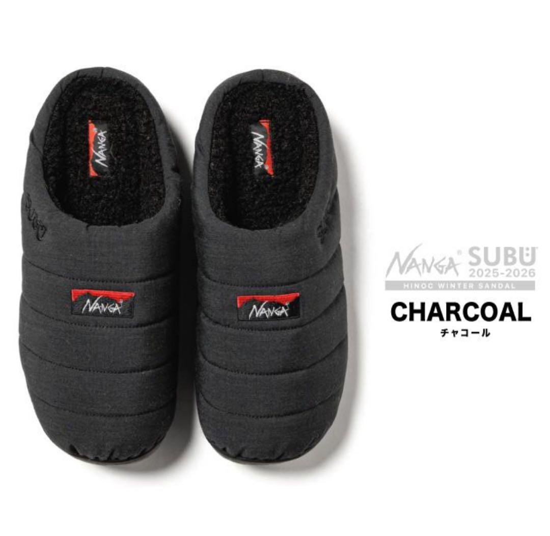 NANGA × SUBU コラボ ヒノックウィンターサンダル チャコール OLIVEOS_COM_TR