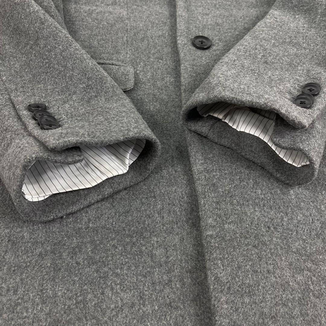 01M652◯ ABAHOUSE チャコールグレー系 チェスター ロングコート