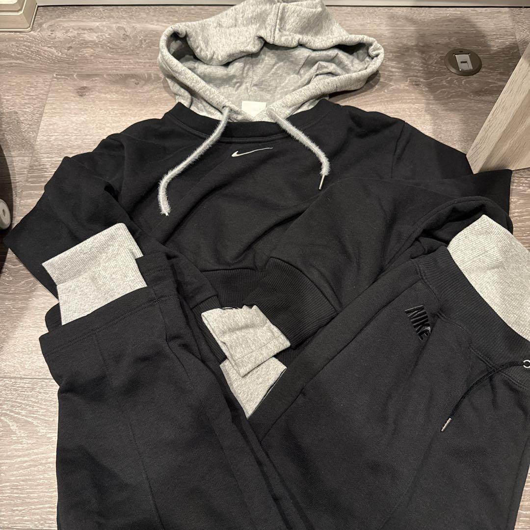 メンズM.セットアップ.NIKE.黒×黒 廃盤 黒タグ ナイキ メンズM テックフリース セットアップ 黒