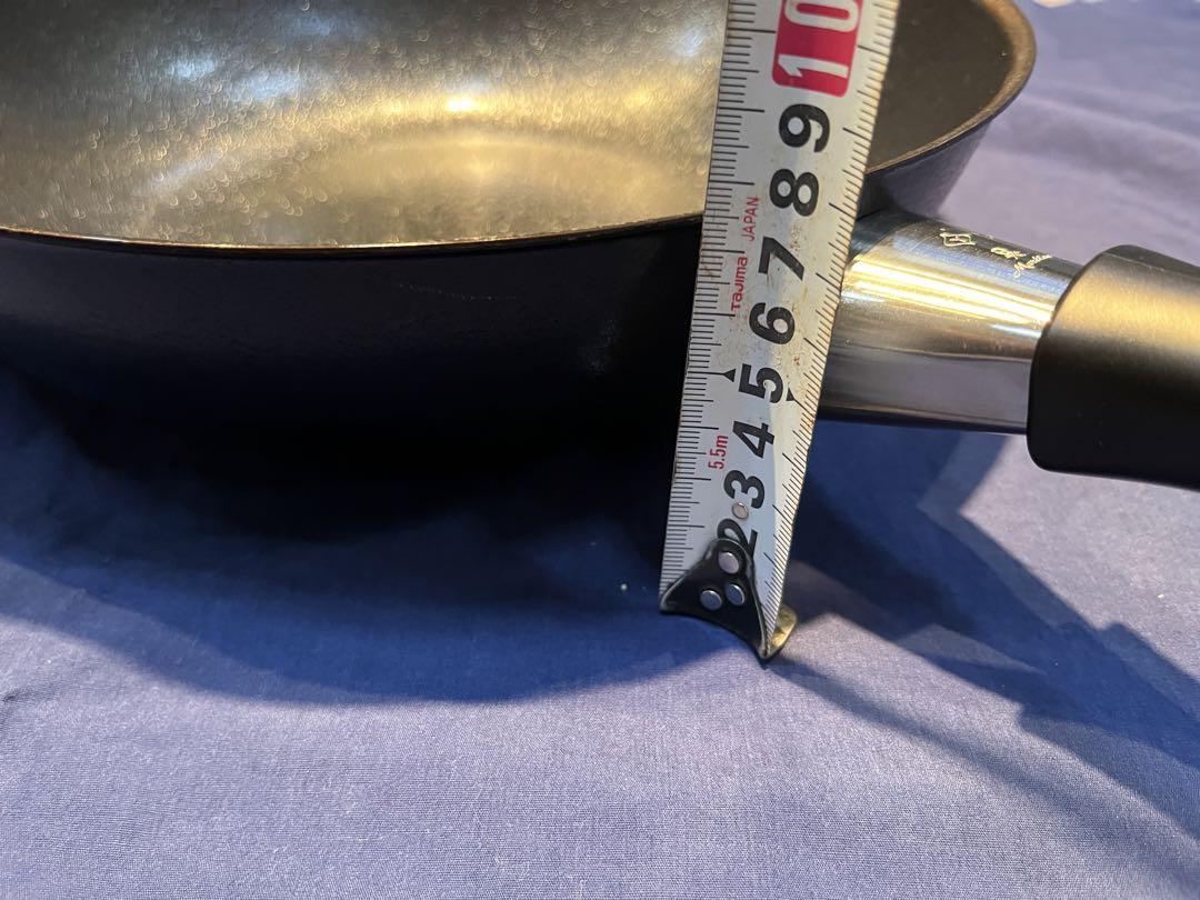 【新品・未使用品】柳宗理　鉄フライパン深型　ダブルファイバーライン加工　28cm