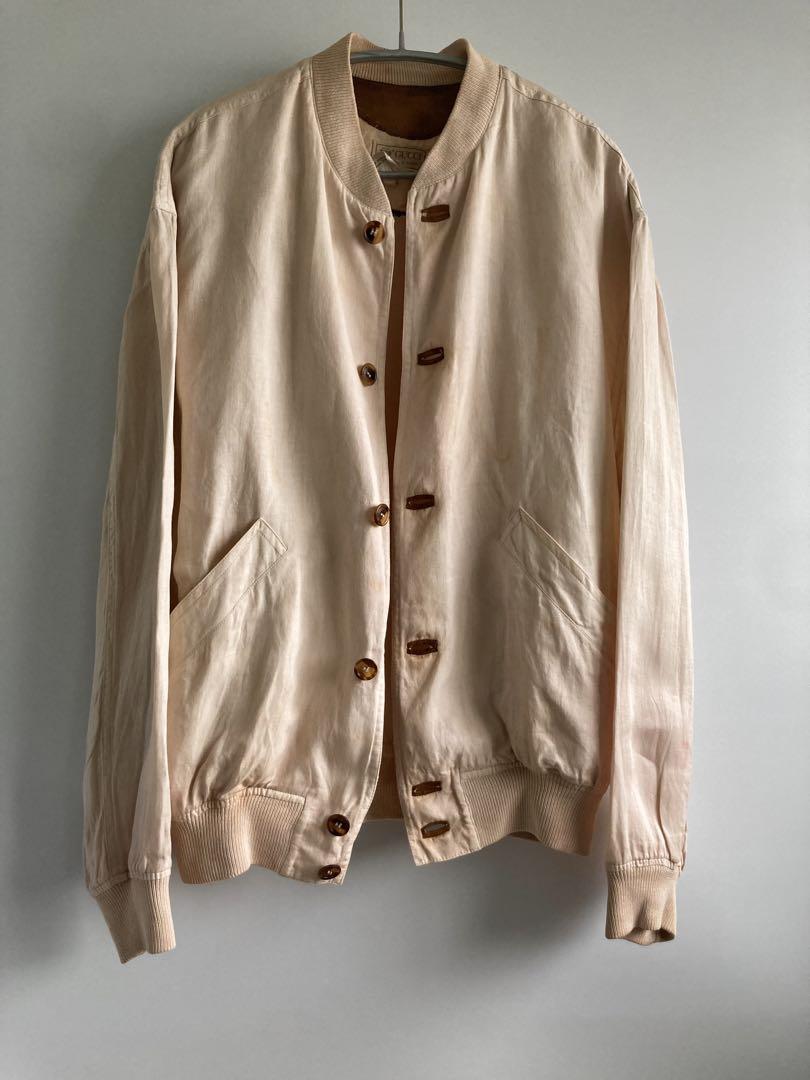 ジャケット・アウター 80s Old Gucci \"discoloration\" Linen JKT