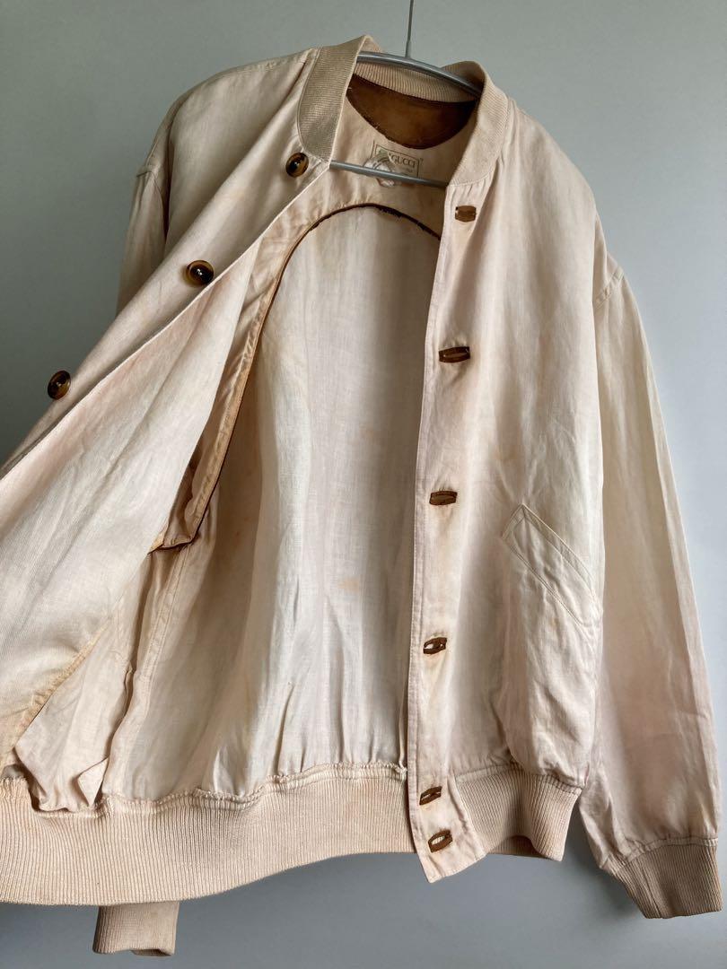 ジャケット・アウター 80s Old Gucci \"discoloration\" Linen JKT