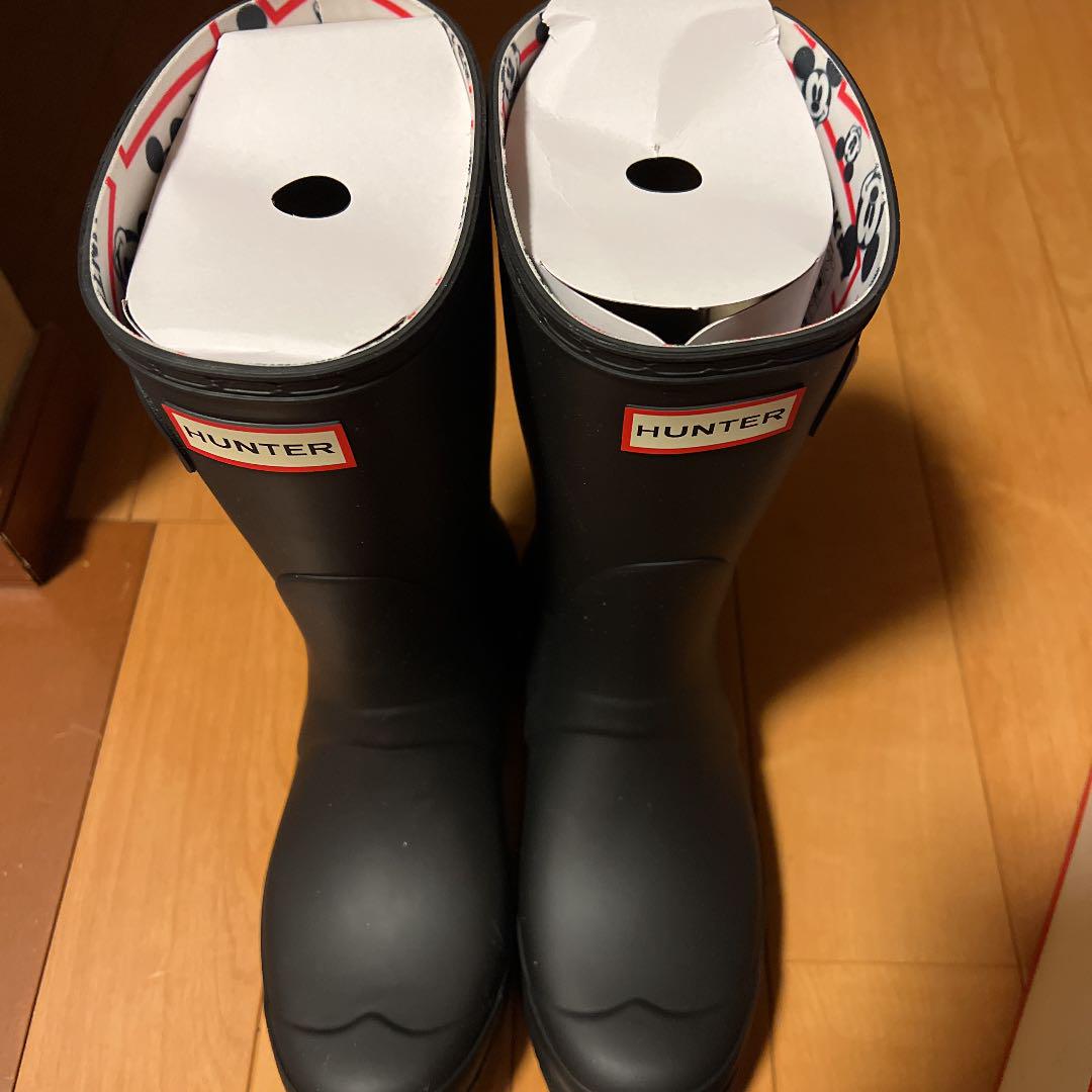 HUNTER ミッキー ラバーブーツ ブラック ハンターレインブーツミッキー