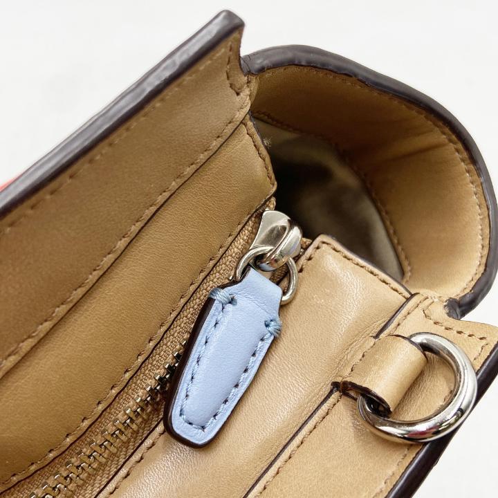 COACHコーチ ハンドバッグ 肩掛け　オールレザー　ブラウン　ベルト　タッセル COACH コーチ 2WAY ハンドバッグ ショルダーレザー ブラウン