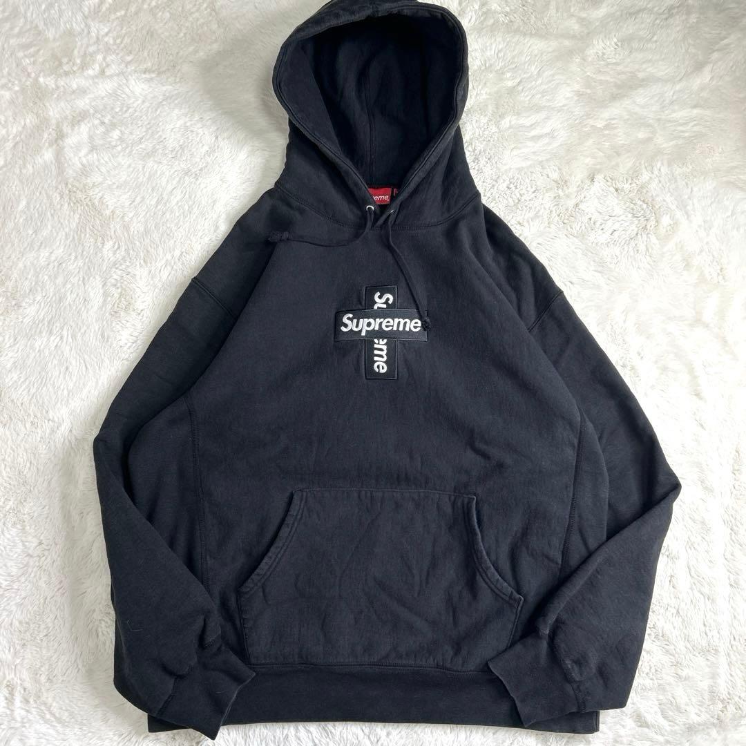 Supreme Cross Box Logo Hooded Sweatshirt