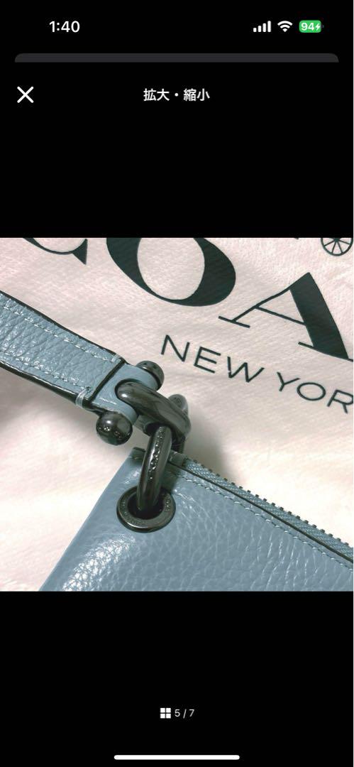 極美品 COACH レザー ショルダーバッグ 二層式 クロスボディ