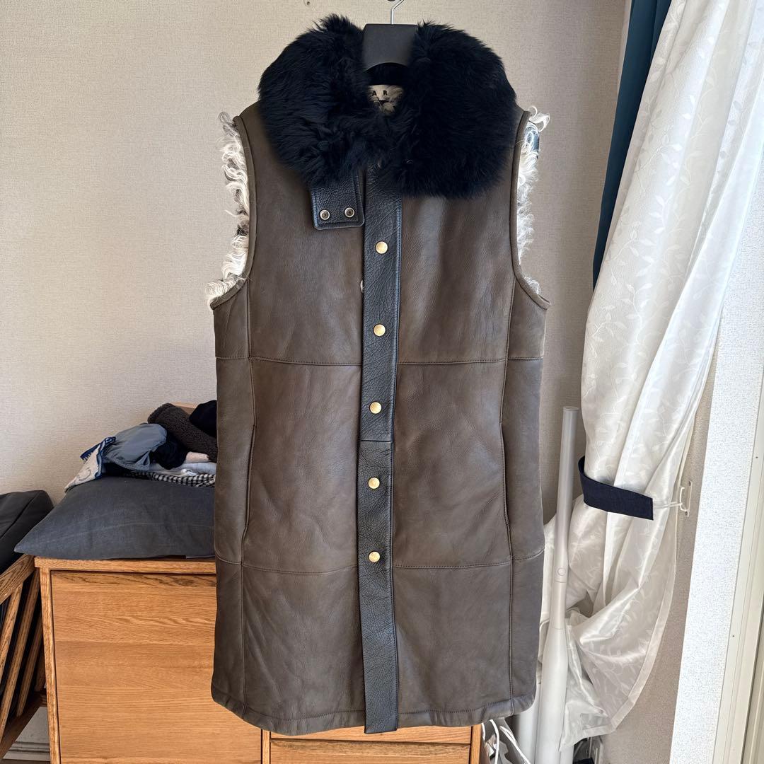 MARNI カルガンラム リアルムートン シアリング ロングベストS・marni