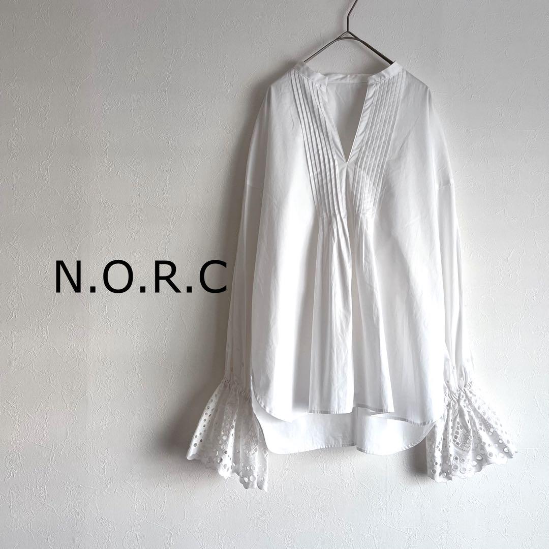 NORC カットワークスリーブ ブラウス M