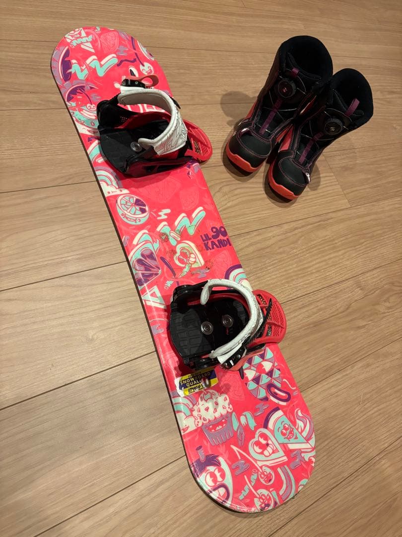 K2 ケーツー ガールズスノーボード 3点セット 90cm ブーツ17.5cm135cm-140cm未満 K2