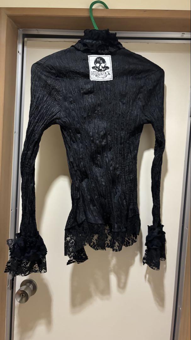 hyde着系ifブラックジャガーBPNシースルーフリルシャツ　ラルク