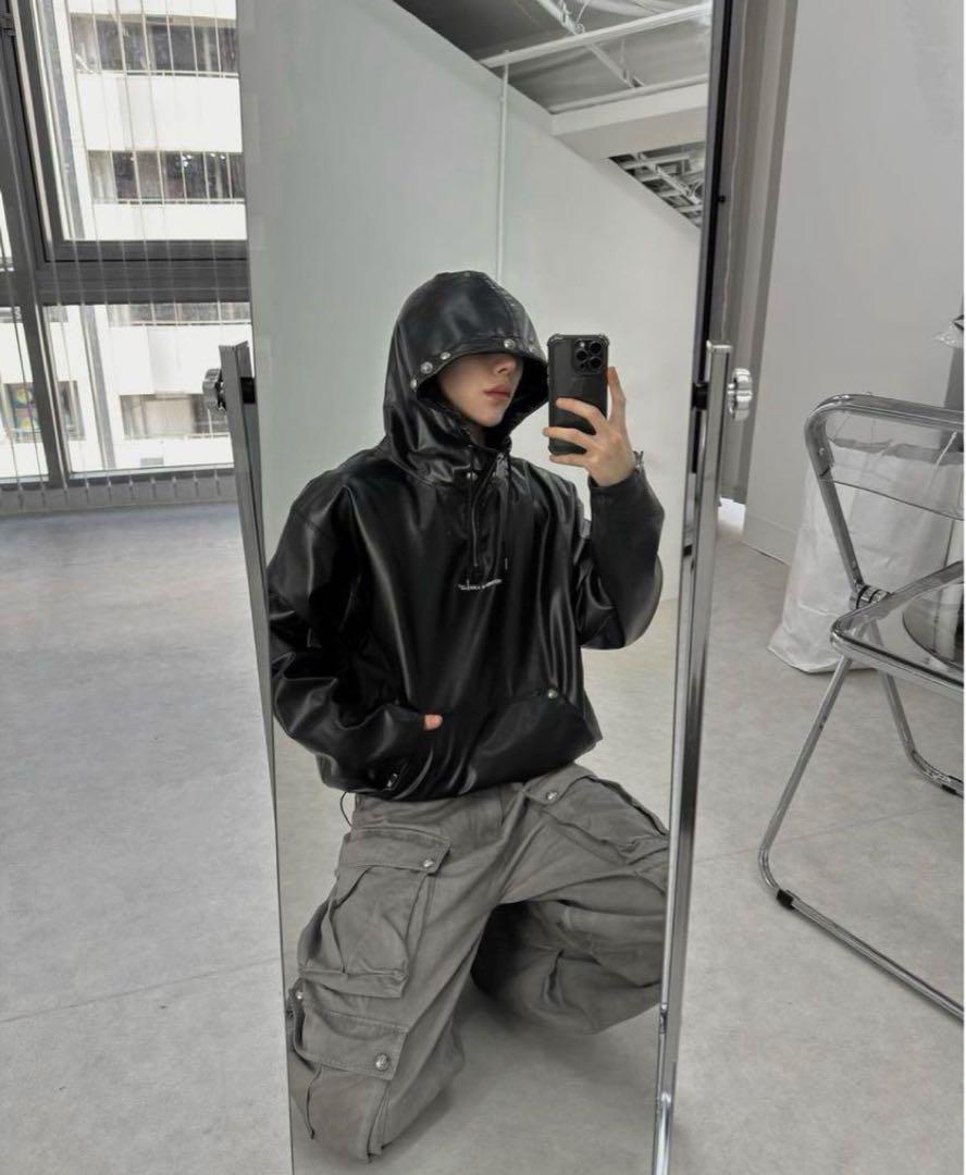 【Rosen Kreuz】leather half zip hood Rosen Kreuz】leather half zip hood | OUR BRAND,Rosen Kreuz