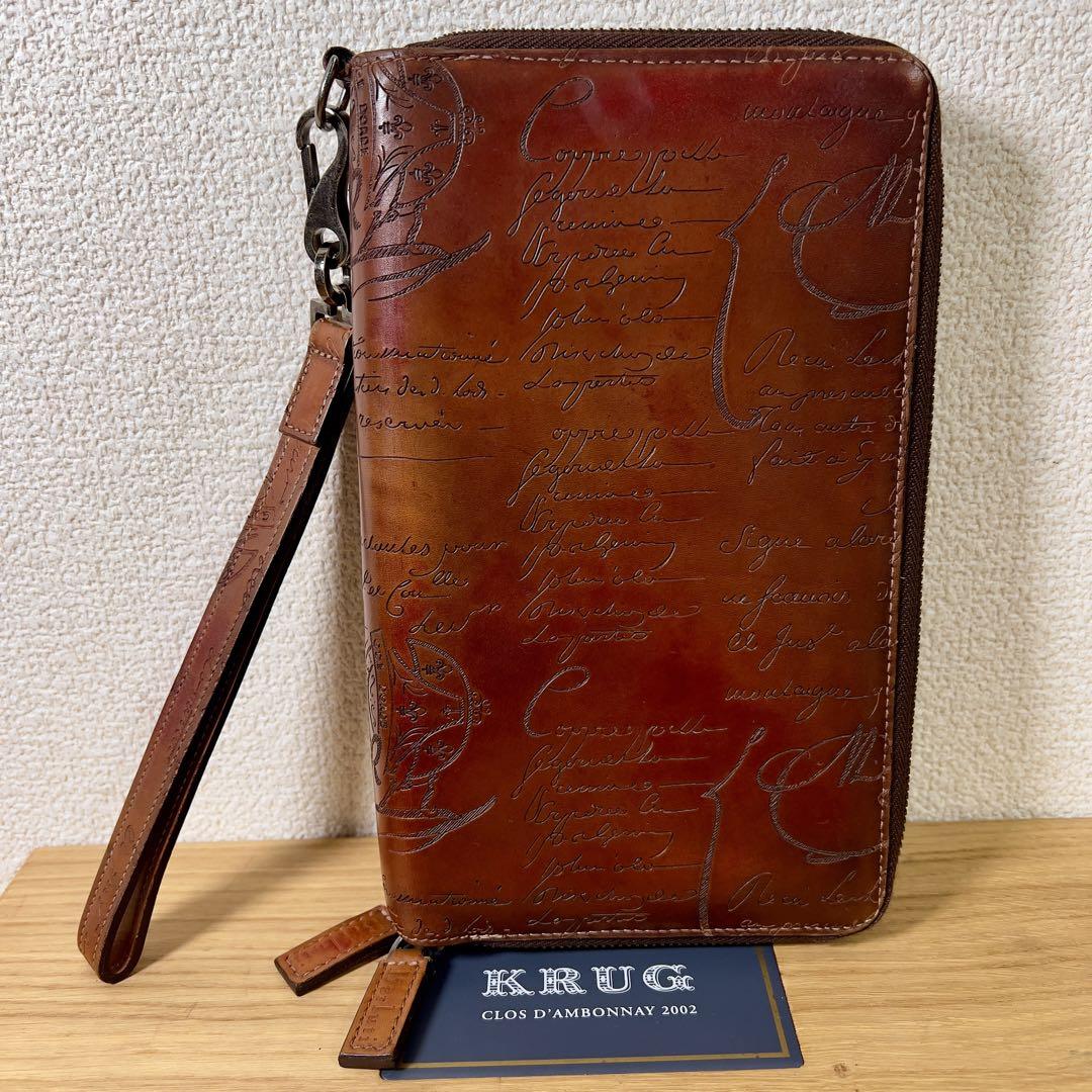 小物 Berluti TINEO2 Scritto Leather Wallet