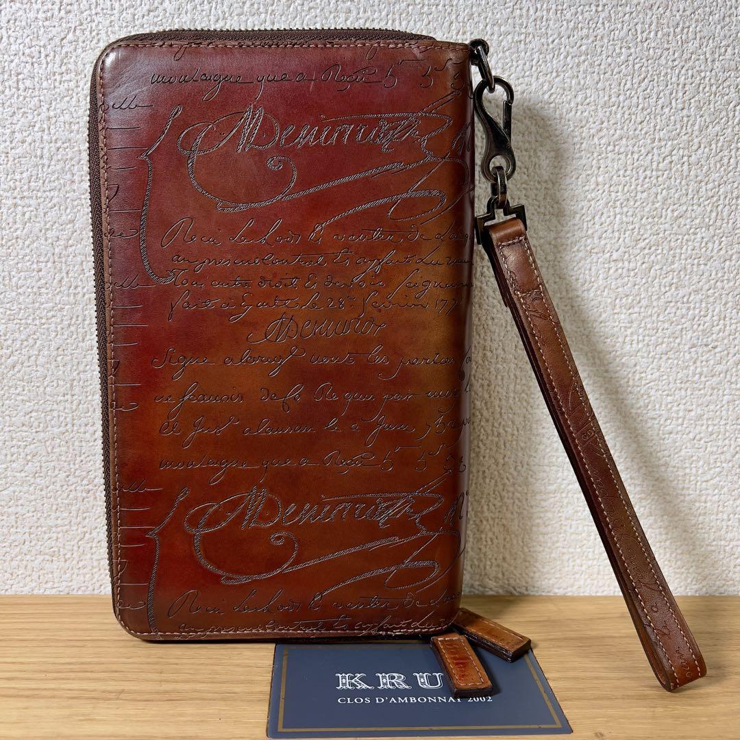 小物 Berluti TINEO2 Scritto Leather Wallet