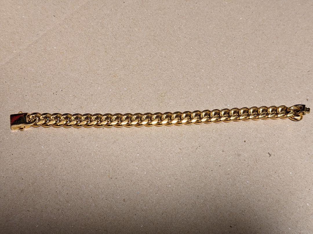 【20cm】【10mm】【18K刻印あり】【Miami Cuban】ブレスレット