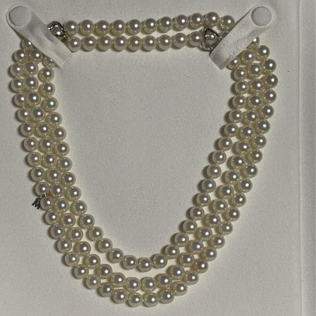美品】ミキモトインフィニティパールネックレス8-8.5mmk18wg