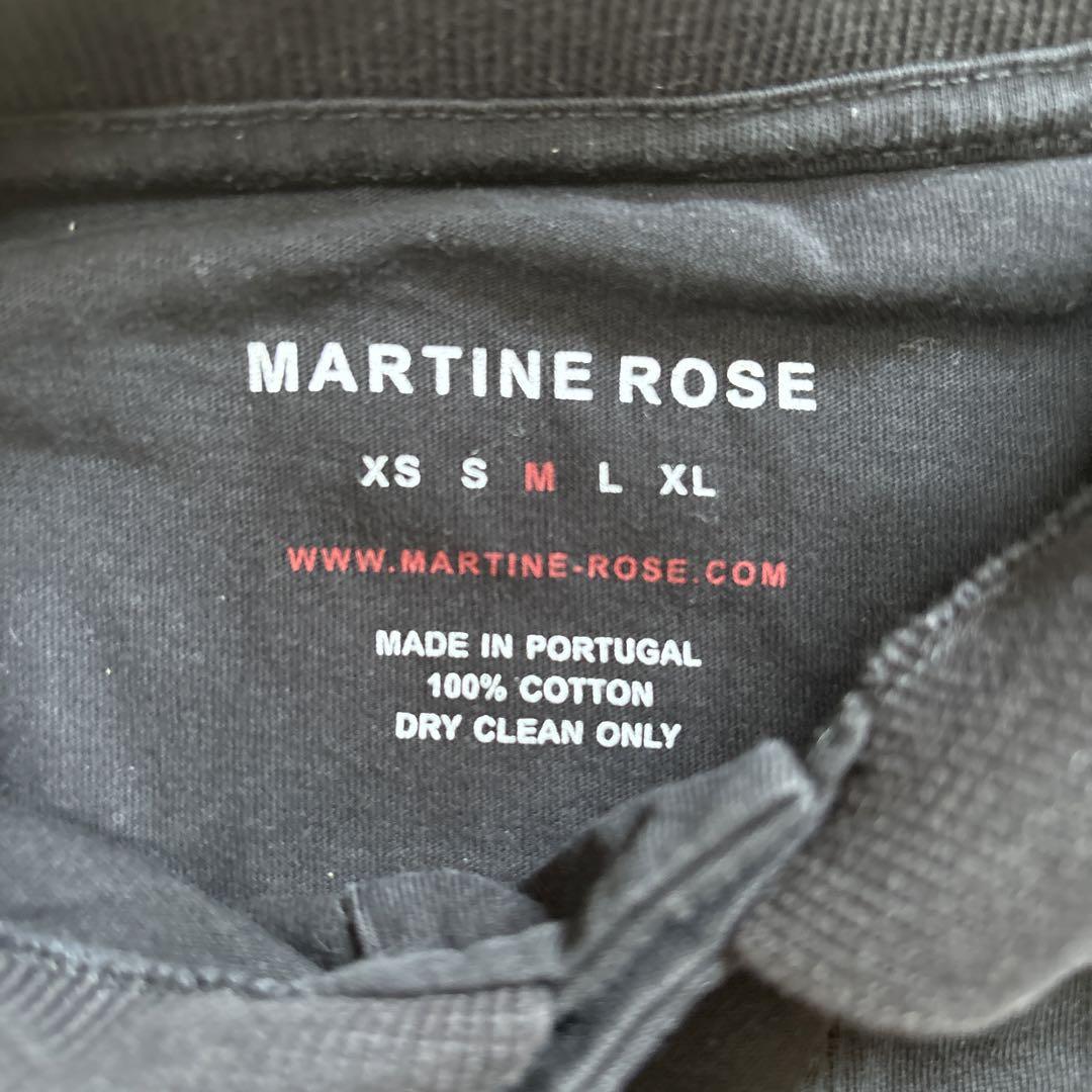 MARTINE ROSE ブラック ポロシャツ