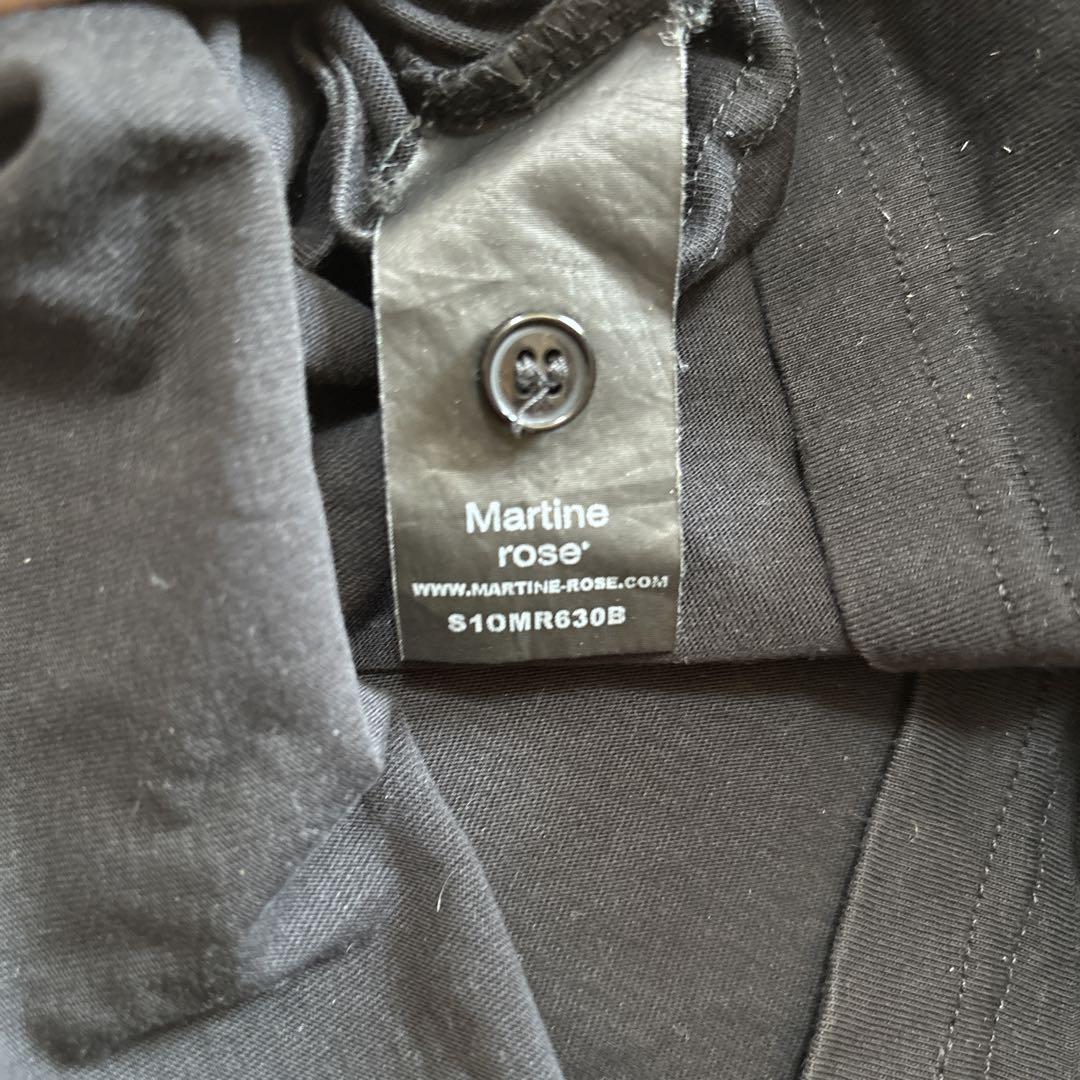 MARTINE ROSE ブラック ポロシャツ