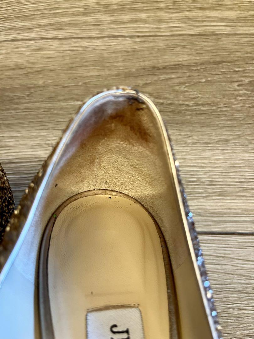 JIMMY CHOO シルバー グリッター ハイヒール　37