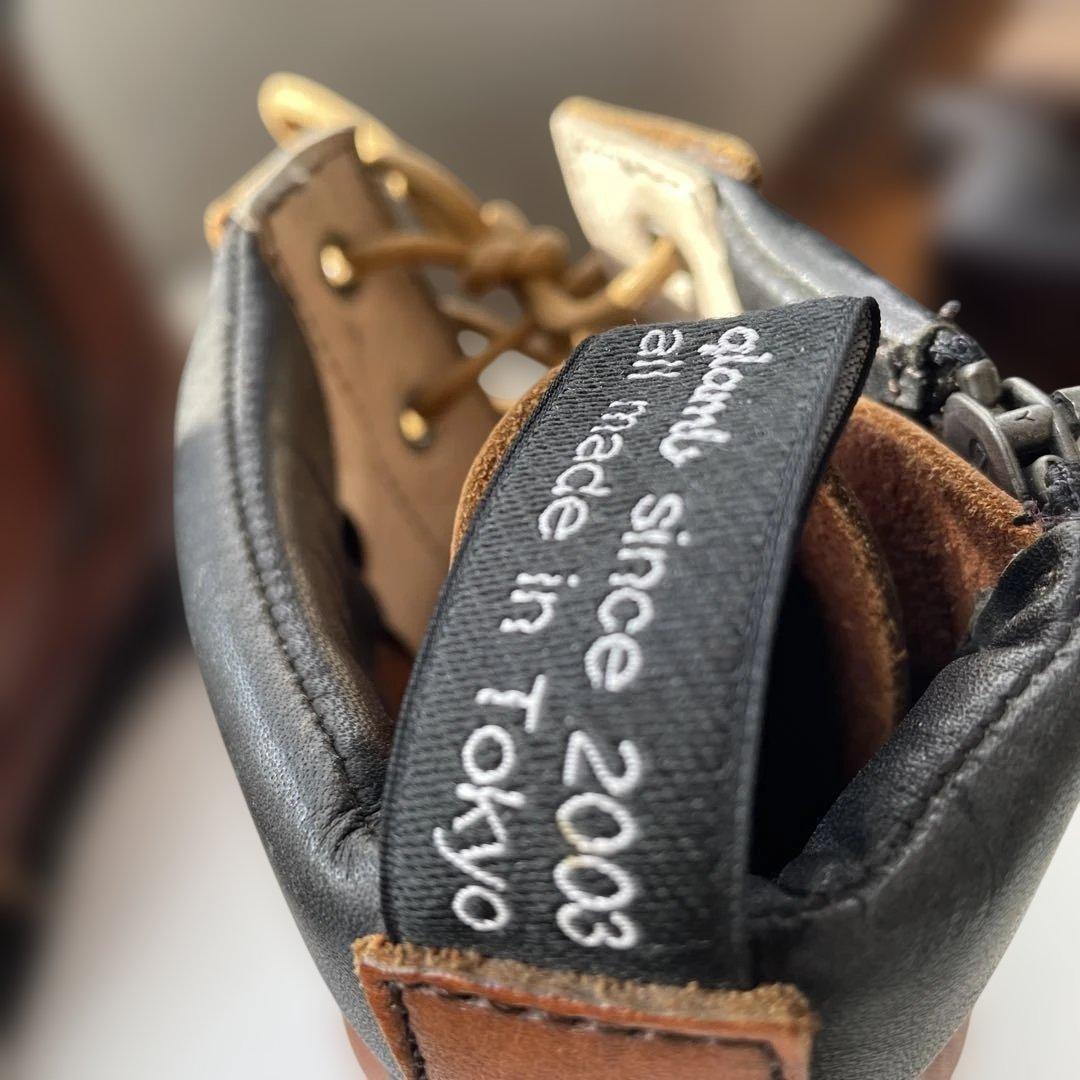 『秋冬』☆gramブーツ　サイドジッパー　ブラウン　メンズ　古着