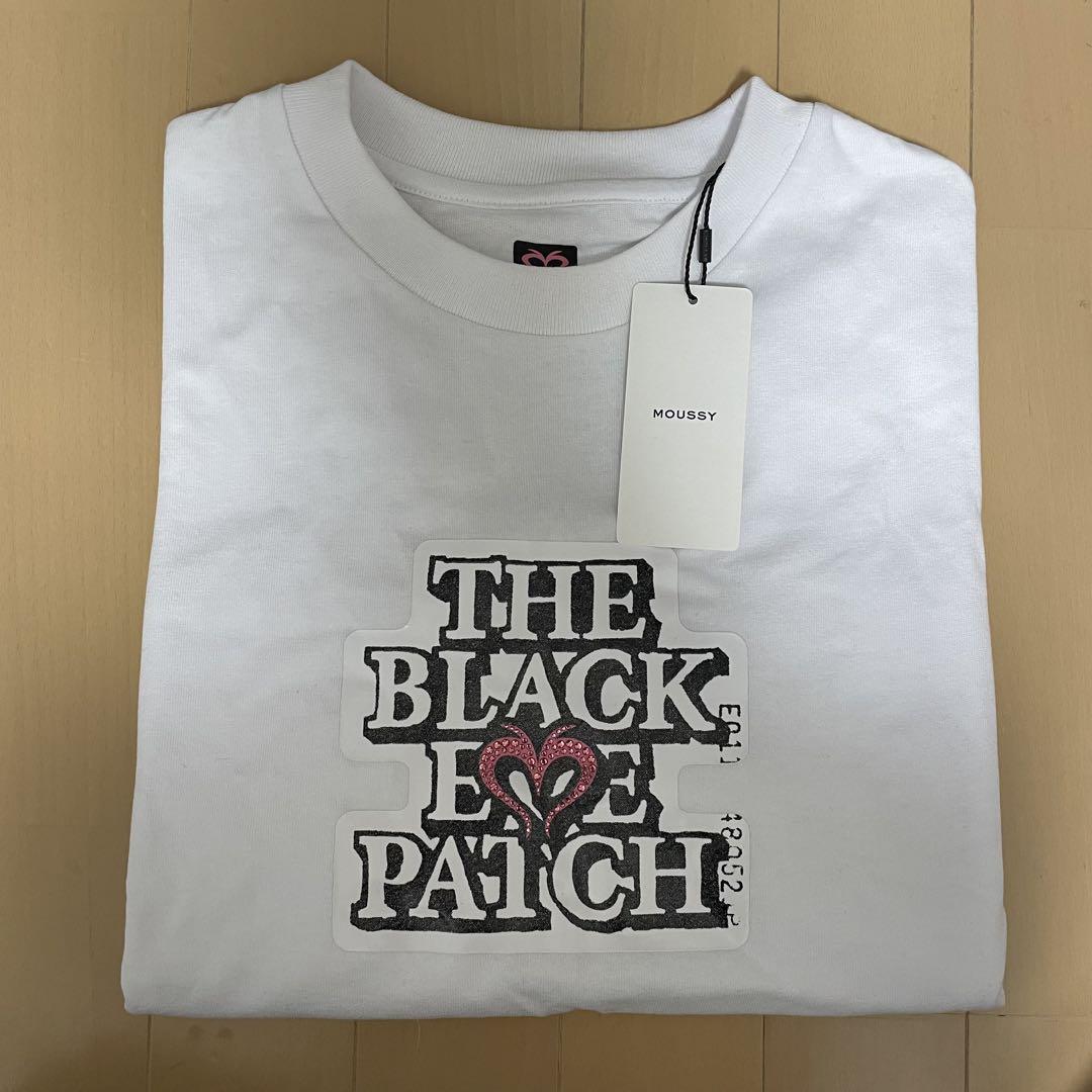 moussy black eye patch OG ラインストーン TEE moussy black eye patch OG ラインストーン TEE トップス