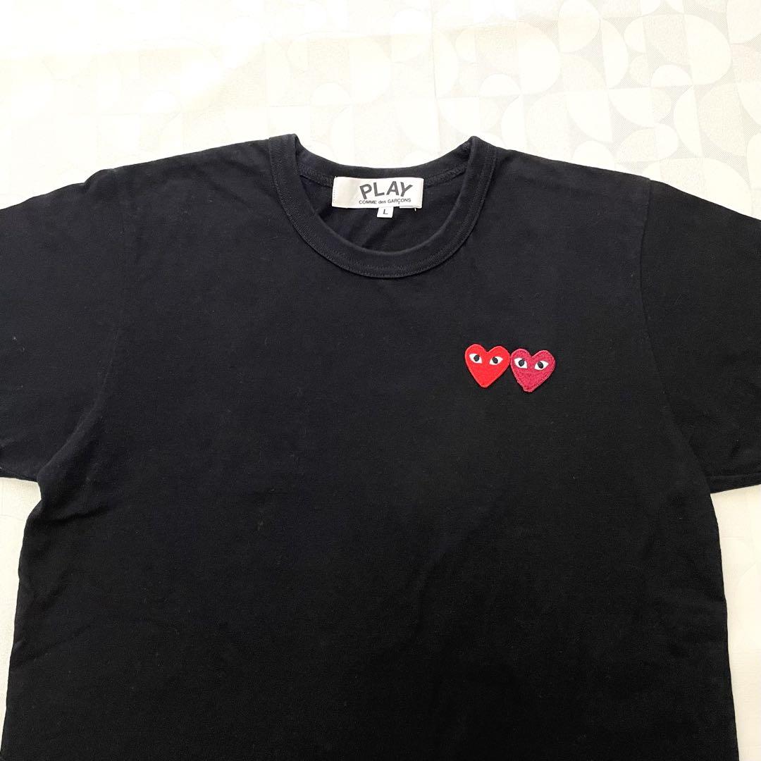 ✨PLAY COMME des GARÇONS ハート刺繍Tシャツ L