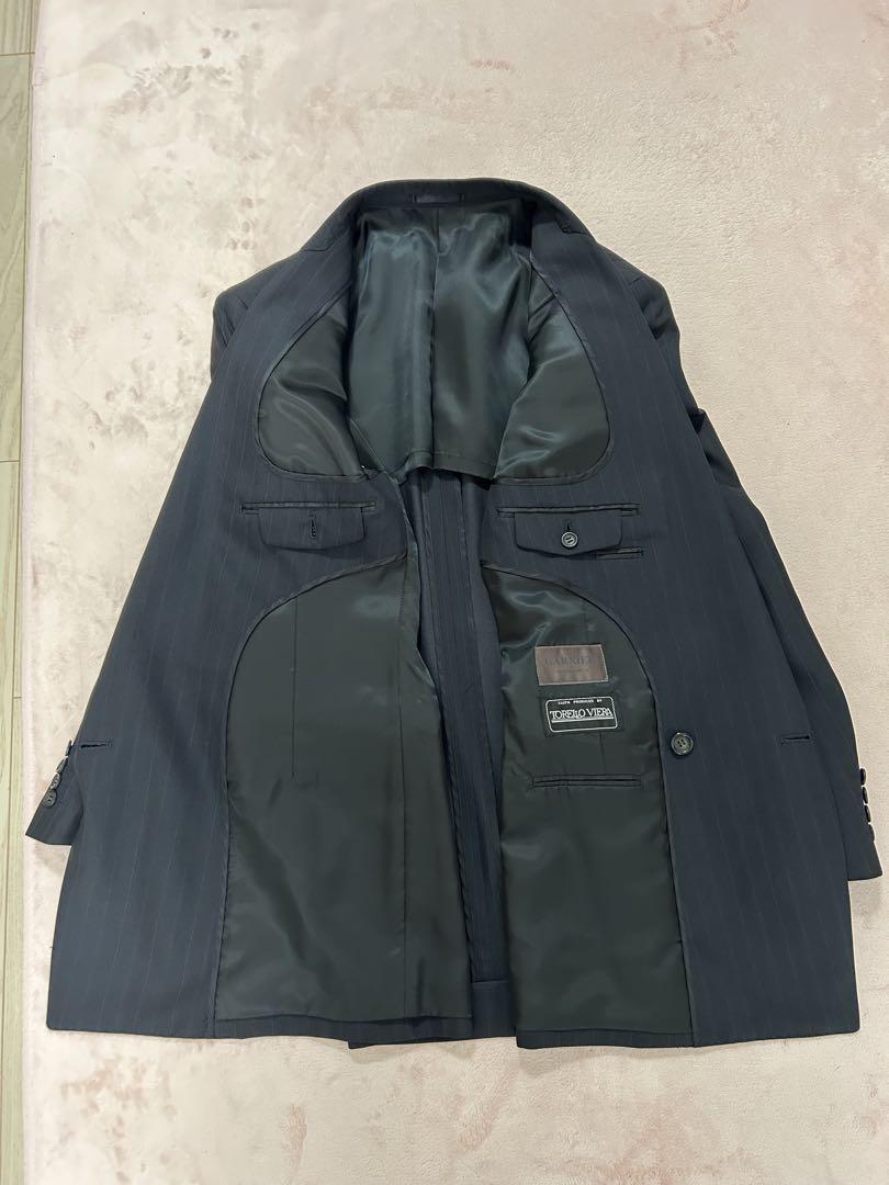 もりもり 美品！テットオム　ガルニエ　4つボタン　ダブルストライプスーツ
