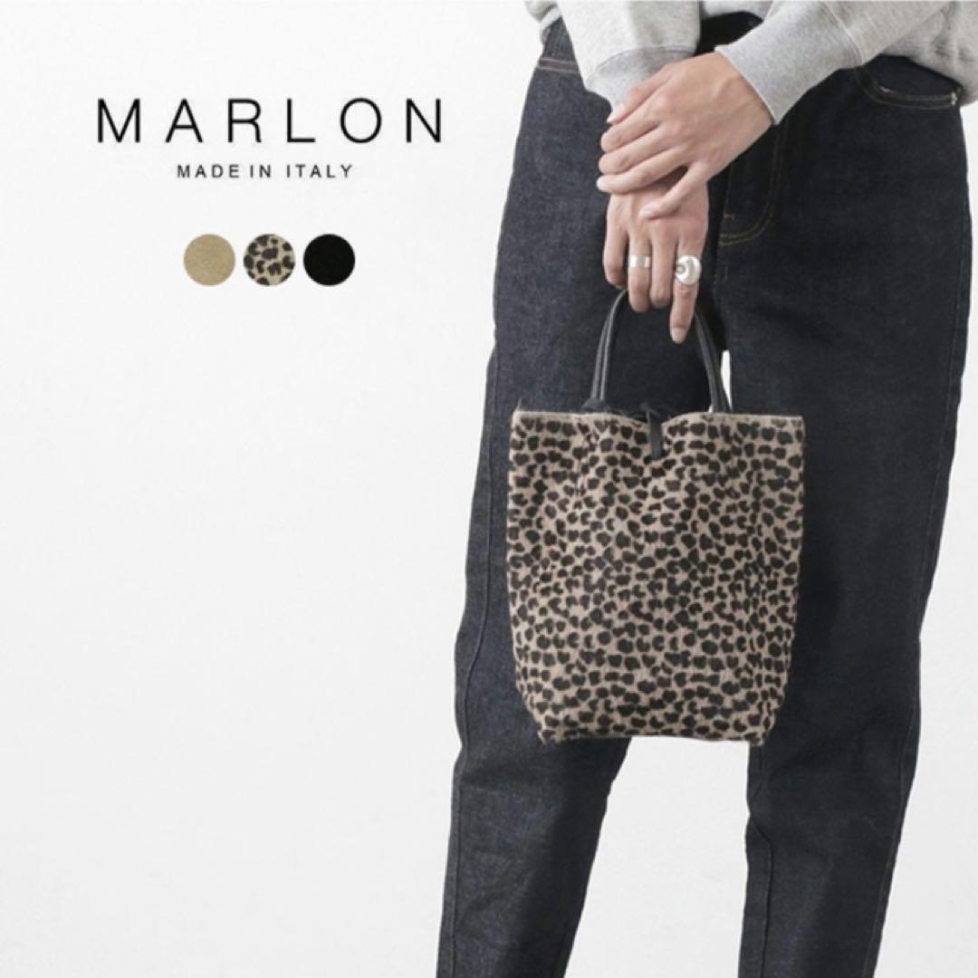 MARLON　レオパード柄2wayバッグ　バンドバック　ショルダー　イタリア製