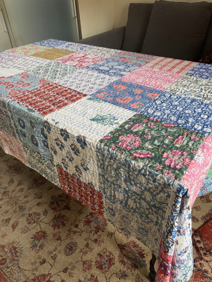 インド製カンタキルト マルチカバー