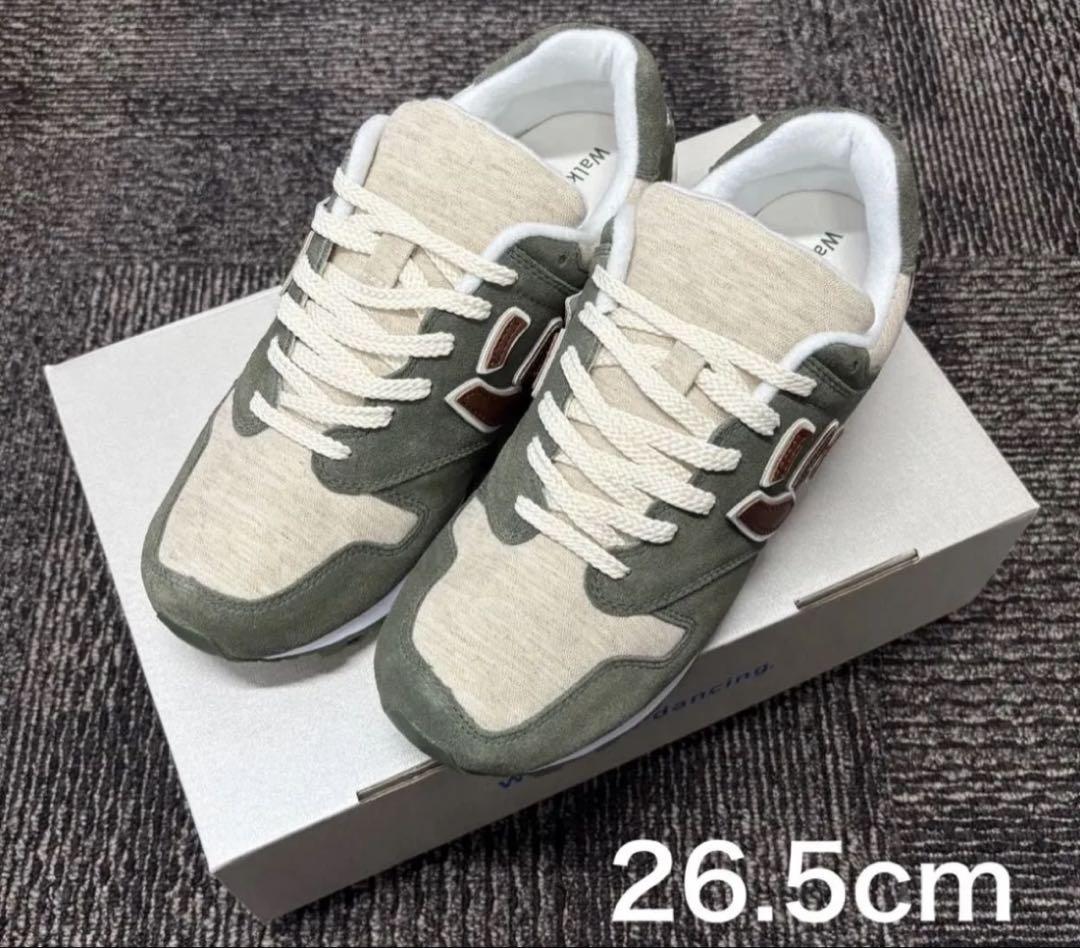 にゅ～ず 『Linen×Olive』メンズ スニーカー 26.5㎝