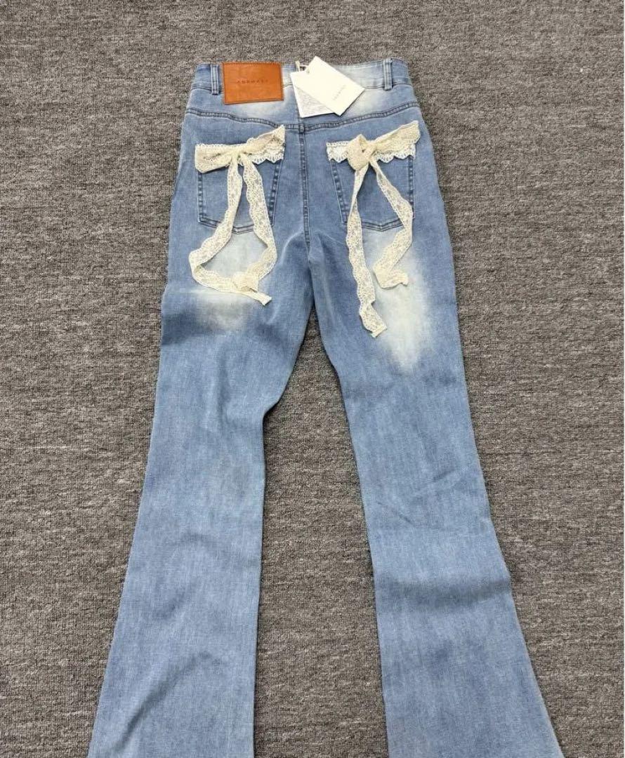 セールandmary Lacey ribbon denim