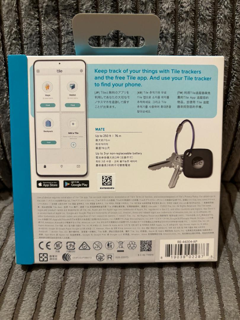 Tile Mate（2022） スタンダードモデル ブラック 4個パック②