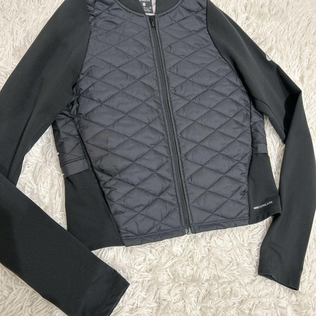 美品★NIKE キルティングジャケット　ブラック　AEROLAYER サイズS
