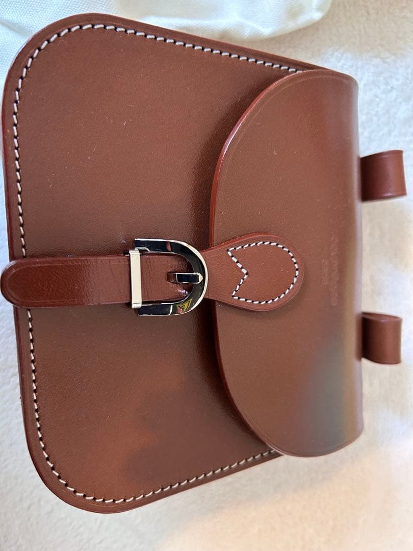 クレージュ ブラウンレザー ウエストポーチ