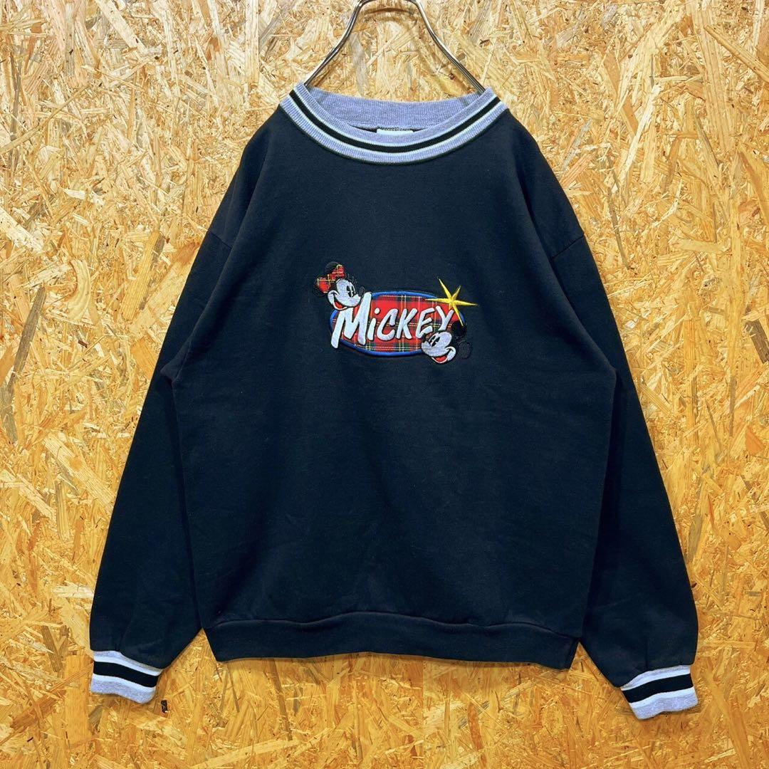 送料無料 ディズニー 刺繍ロゴ 激レア レアカラー ゆるだぼ90s トレーナー