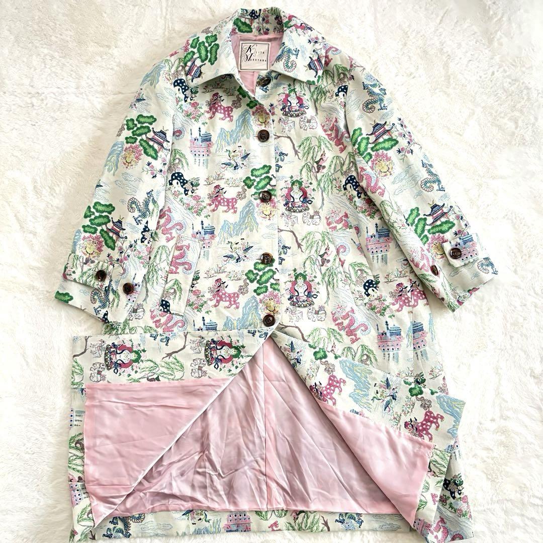 【人気ショップが最安値挑戦！】 ✨極美品 和柄 コート ステンカラー ケイタマルヤマ ジャケット・アウター