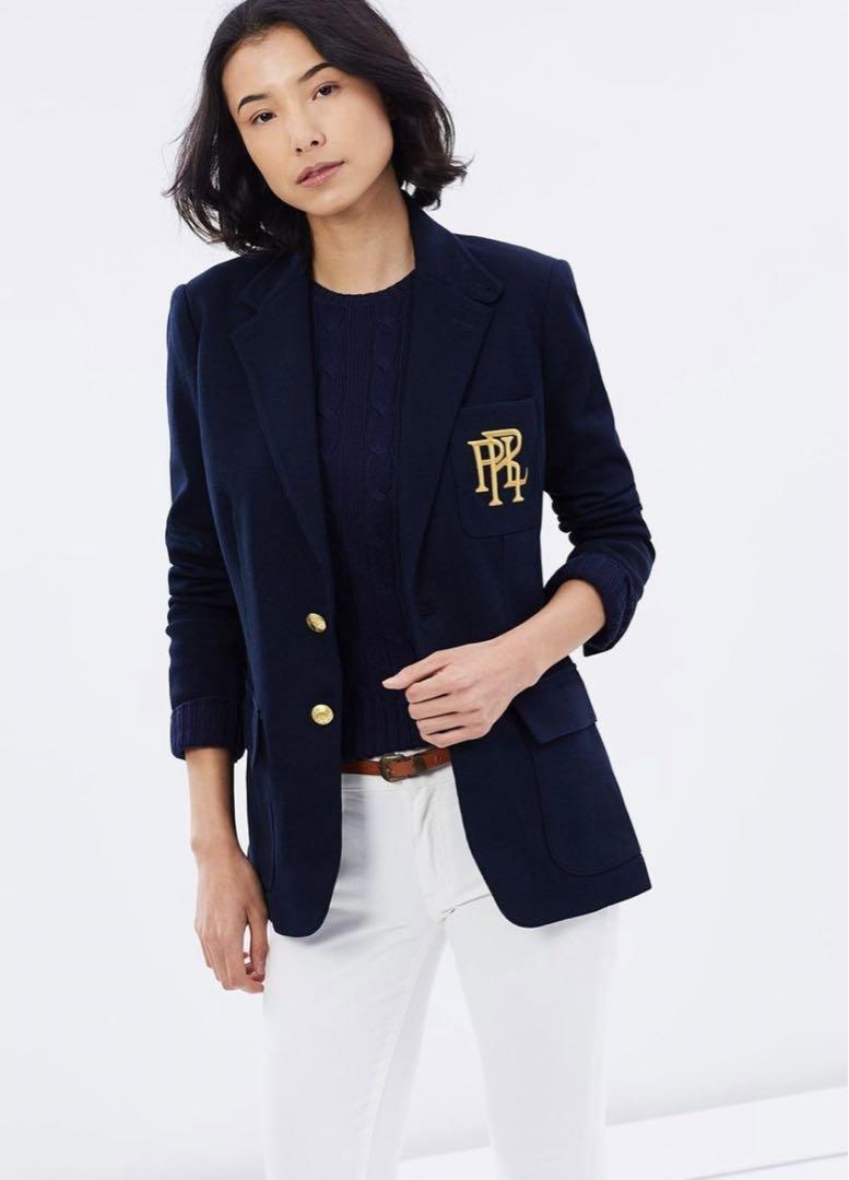 Polo Ralph Lauren　Knit Cotton Blazer 紺ブレ