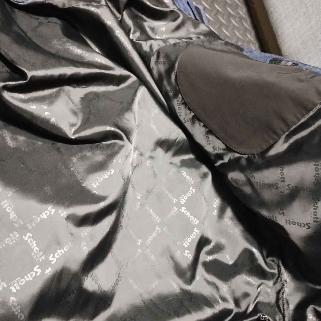 Schott マウンテンパーカー Lサイズ デニム柄
