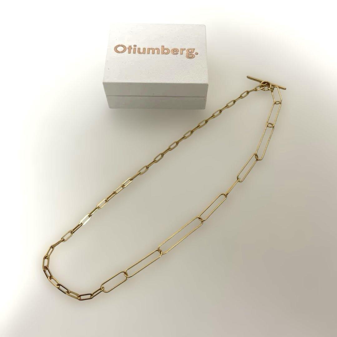 Otiumberg 2チェーン ペーパークリップ ネックレス 925 中古