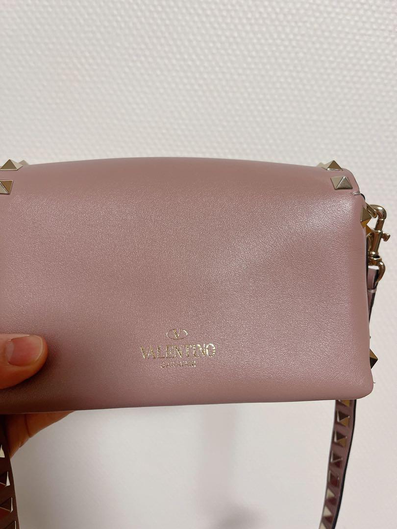 新品正規品  Valentino ピンク スタッズ付きショルダーバッグ バッグ