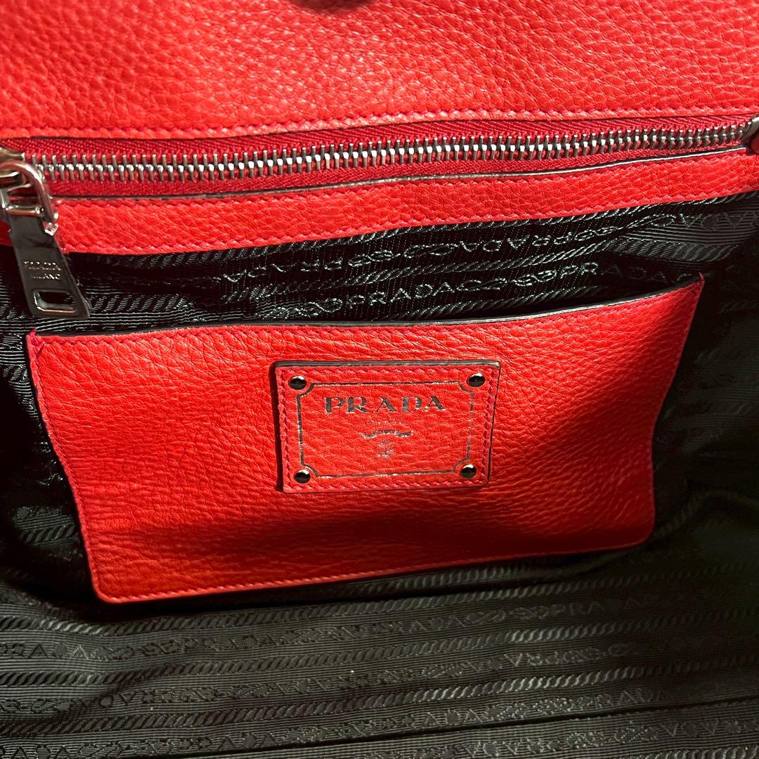 PRADA プラダ トートバッグ ショルダーバッグ 2WAY レッド