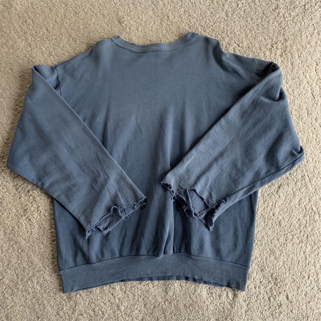 Old Stussy 青 コットン トレーナー トップス