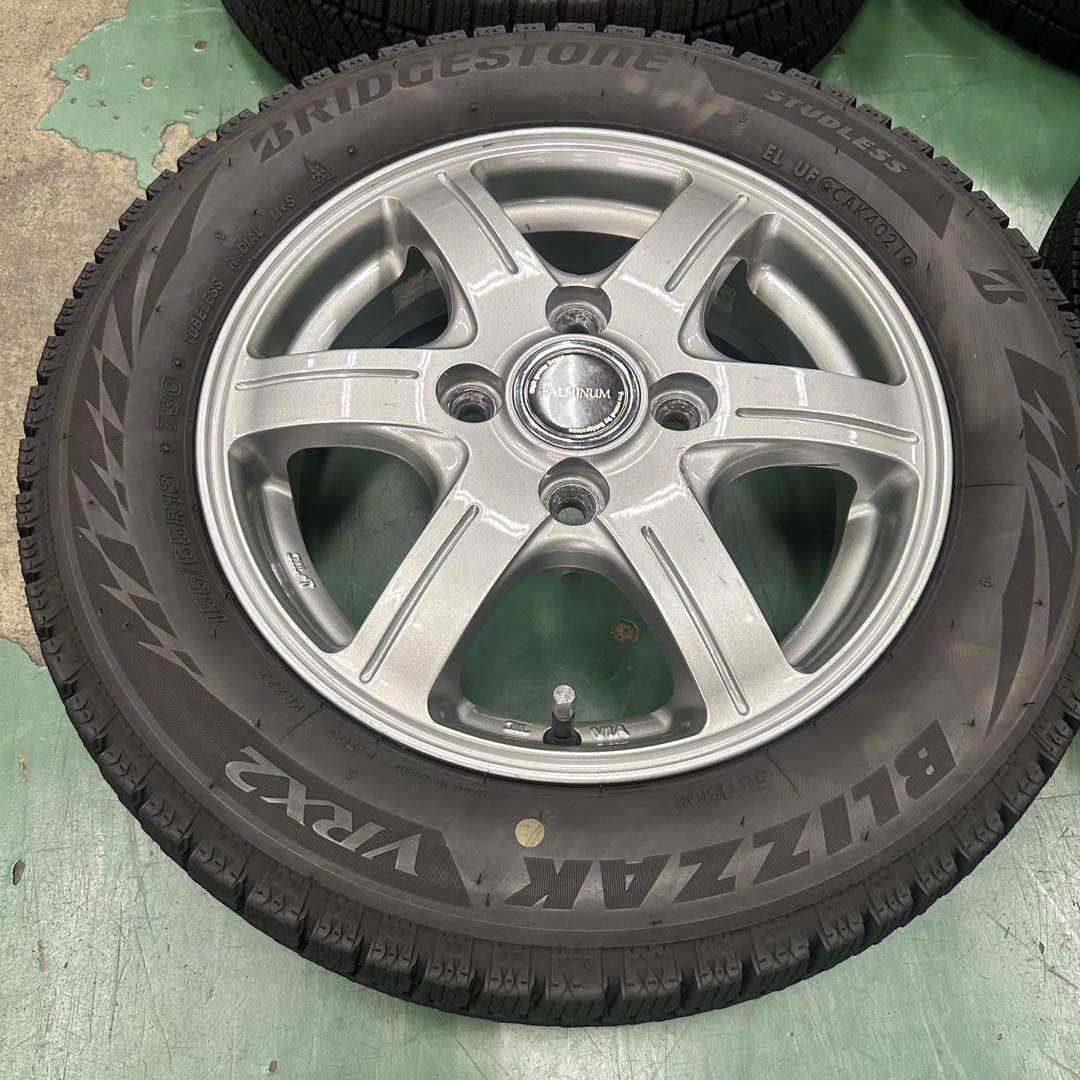 中古スタッドレス&アルミ155/65R13ブリザック　軽自動車用