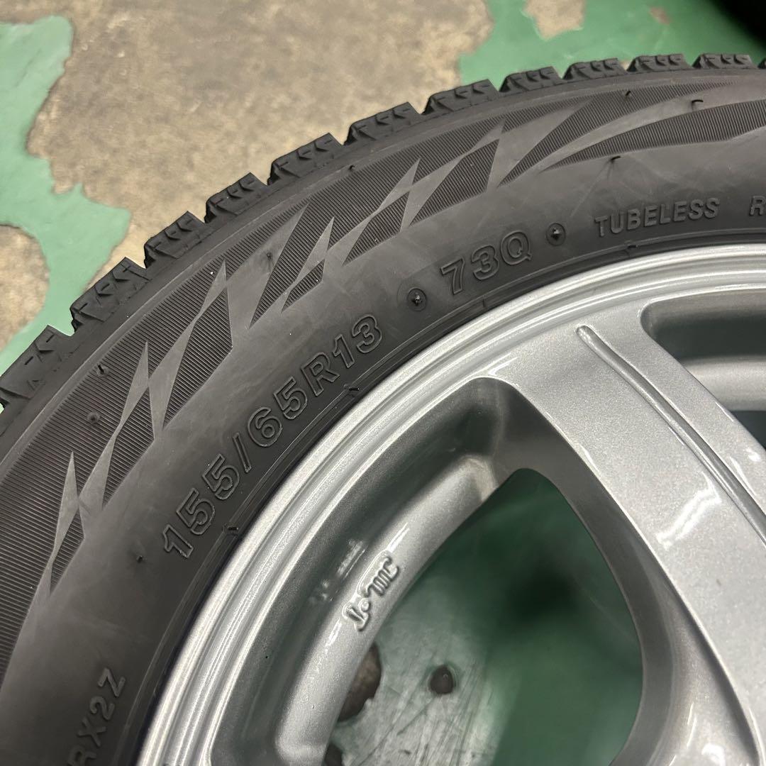 中古スタッドレス&アルミ155/65R13ブリザック　軽自動車用