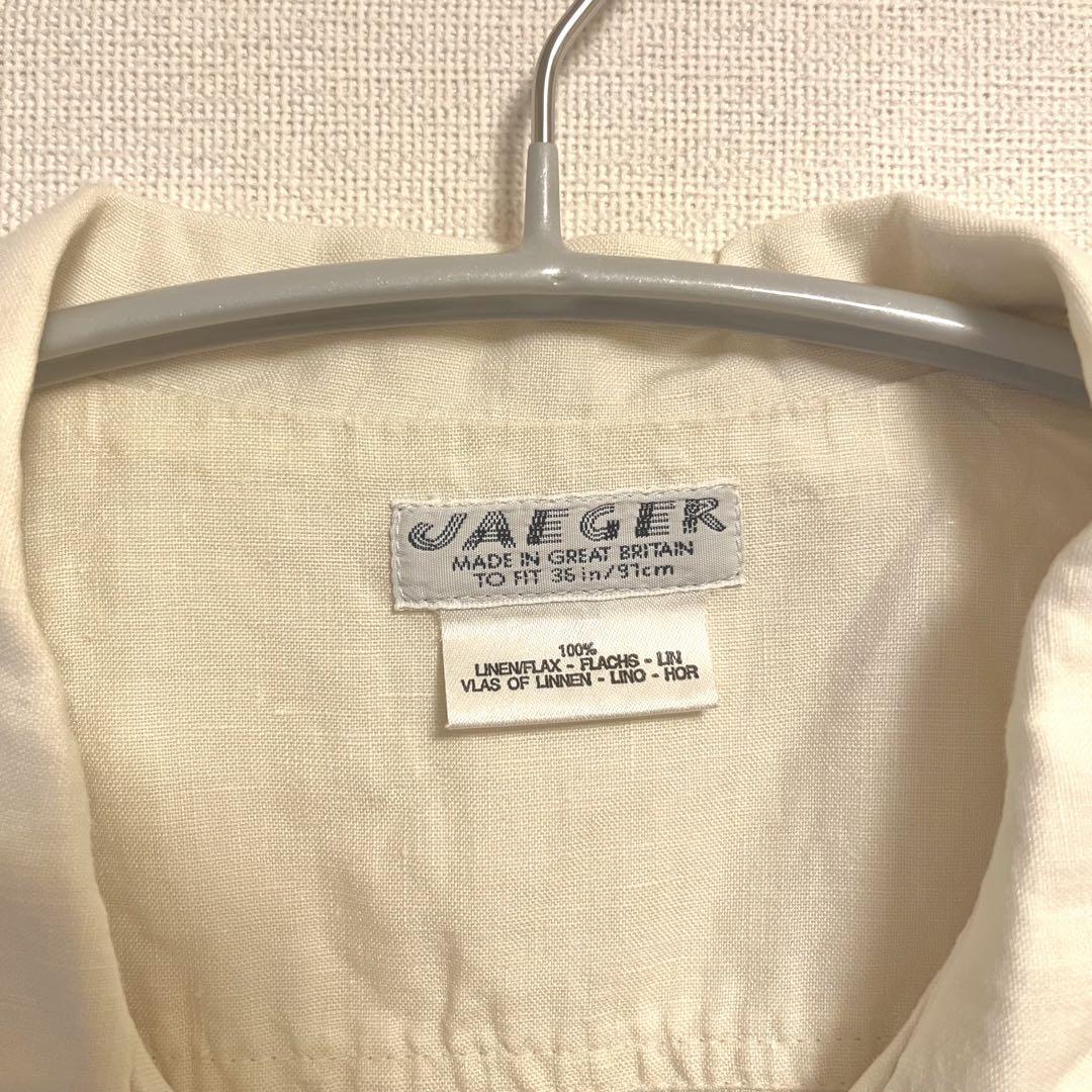 80's JAEGER リネン 半袖シャツ UK製 ビンテージ - メルカリ