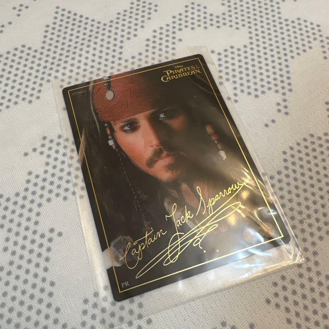 激 カリビアン キャプテン ジャック スパロウの箔サイン入りカード UP786_INFO