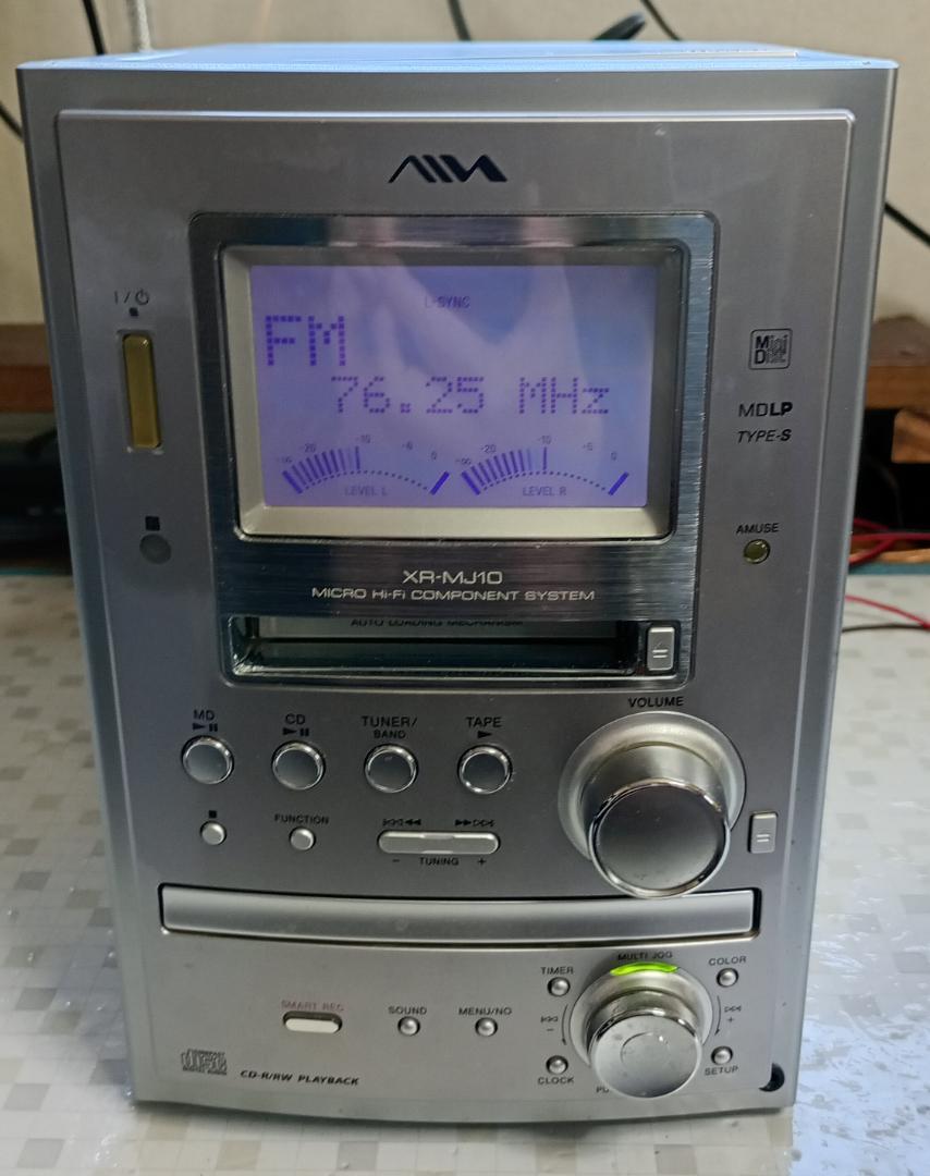 AIWA MD/CD/カセット オールインワンコンポ XR-MJ10 動作良好 ラジオ・コンポ