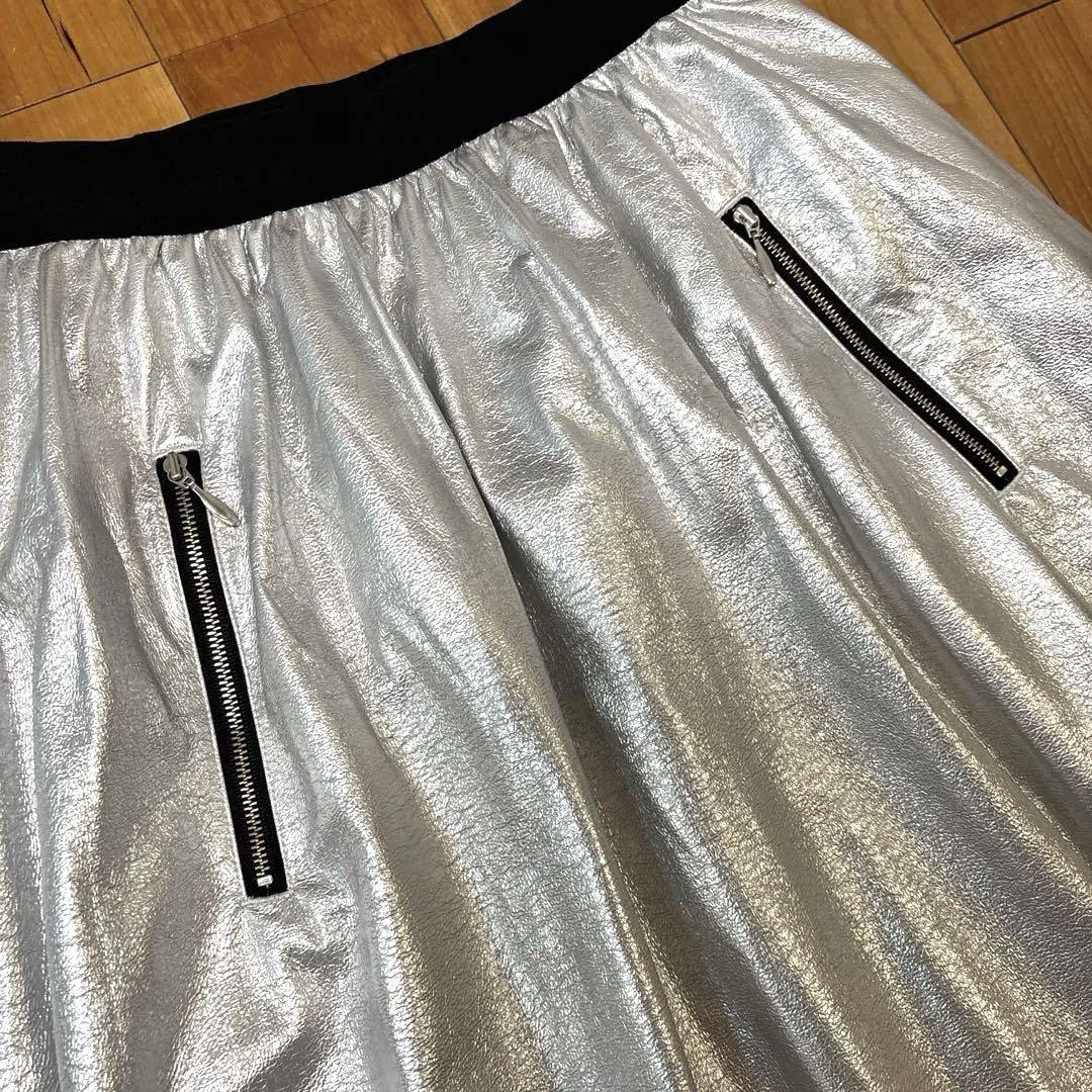 【Spick&Span 】シルバー　スカート　フレアスカート　ロング Spick&Span 】シルバー スカート フレアスカート ロング スカート