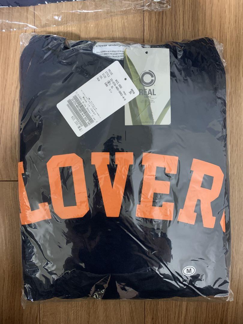 うちわ付 WIDE SWEAT CLOVERU LOGO CREW Navy 画像2