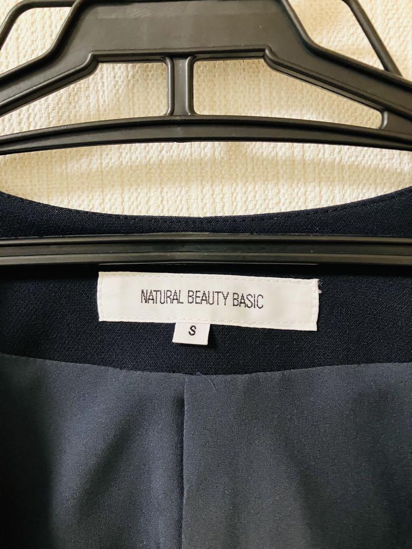 NATURAL BEAUTY BASIC ネイビー パンツスーツ Sサイズ