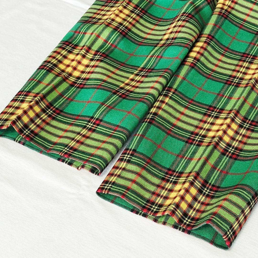 美品 Drawer ドゥロワー タータンチェックテーパードパンツ